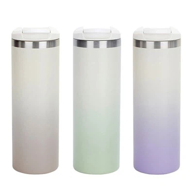 Cà phê cốc 500ml gradient không gỉ với nắp